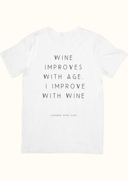 T-Shirt Wine Wine Improves With Age. I improve With Wine